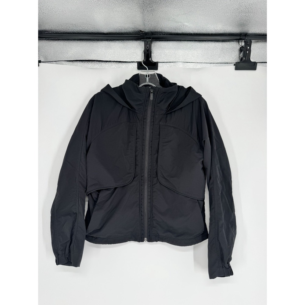 Lululemon Always Effortless Jacket Womens Size 2 Black Hooded Windbreaker W4BSGS